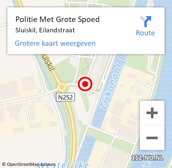 Locatie op kaart van de 112 melding: Politie Met Grote Spoed Naar Sluiskil, Eilandstraat op 2 oktober 2021 15:44