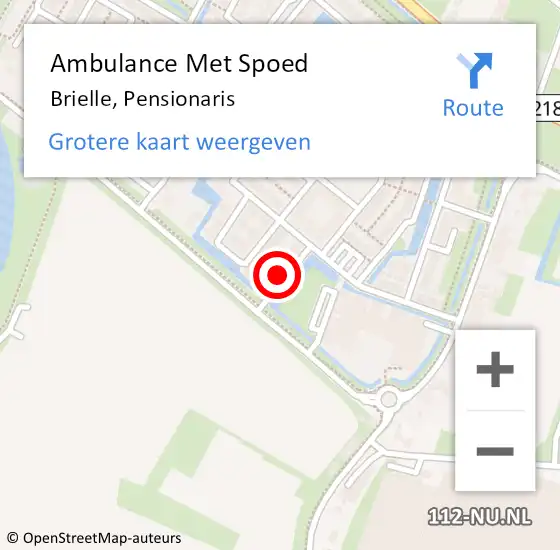 Locatie op kaart van de 112 melding: Ambulance Met Spoed Naar Brielle, Pensionaris op 3 oktober 2021 09:31