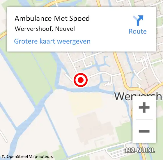 Locatie op kaart van de 112 melding: Ambulance Met Spoed Naar Wervershoof, Neuvel op 3 oktober 2021 11:18