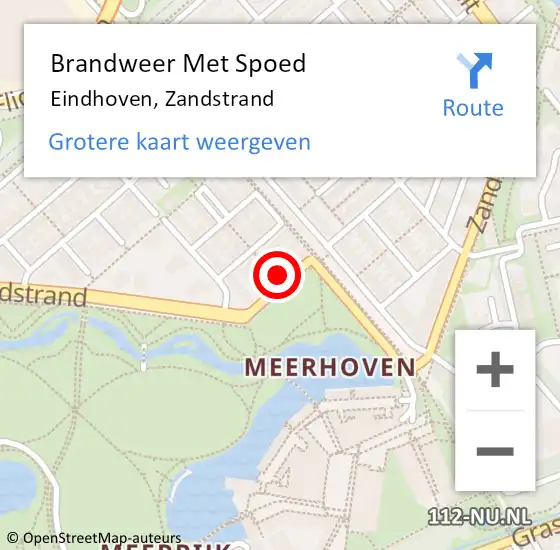Locatie op kaart van de 112 melding: Brandweer Met Spoed Naar Eindhoven, Zandstrand op 3 oktober 2021 11:55