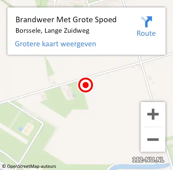 Locatie op kaart van de 112 melding: Brandweer Met Grote Spoed Naar Borssele, Lange Zuidweg op 3 oktober 2021 14:40