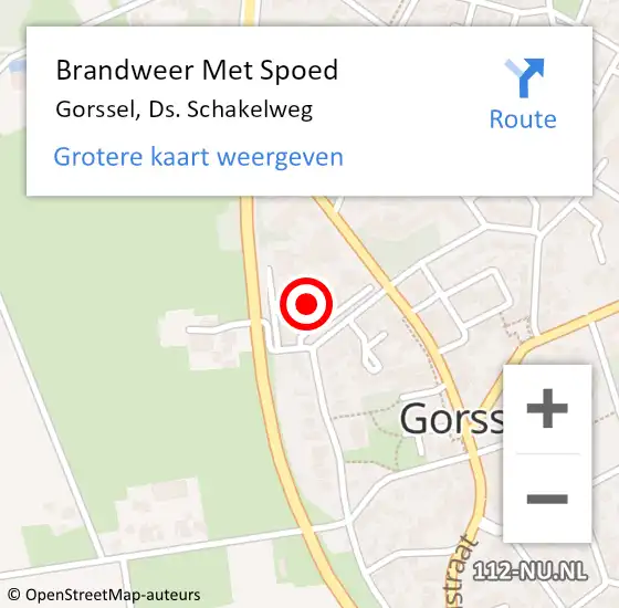 Locatie op kaart van de 112 melding: Brandweer Met Spoed Naar Gorssel, Ds. Schakelweg op 3 oktober 2021 18:50