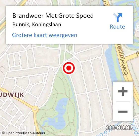 Locatie op kaart van de 112 melding: Brandweer Met Grote Spoed Naar Utrecht, Koningslaan op 3 oktober 2021 21:50