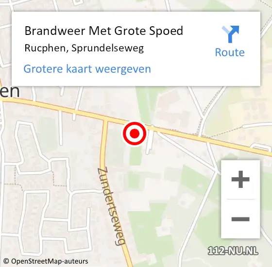 Locatie op kaart van de 112 melding: Brandweer Met Grote Spoed Naar Rucphen, Sprundelseweg op 4 oktober 2021 04:41