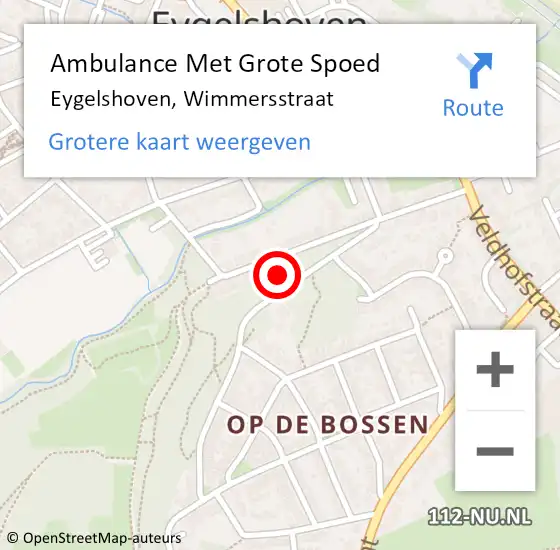 Locatie op kaart van de 112 melding: Ambulance Met Grote Spoed Naar Eygelshoven, Wimmersstraat op 25 juni 2014 01:42