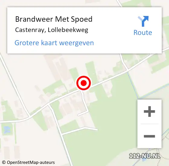 Locatie op kaart van de 112 melding: Brandweer Met Spoed Naar Castenray, Lollebeekweg op 4 oktober 2021 18:56