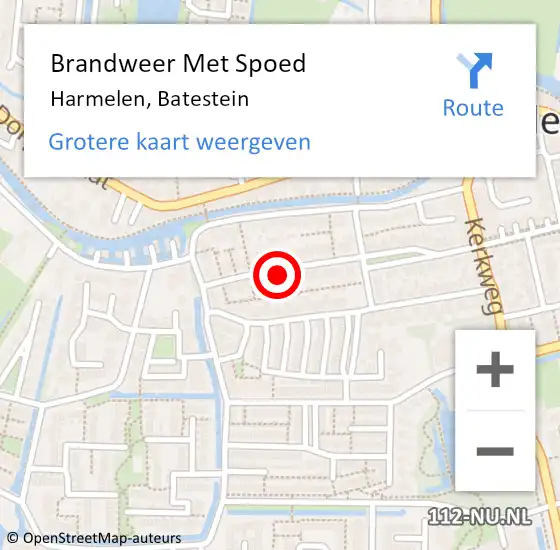 Locatie op kaart van de 112 melding: Brandweer Met Spoed Naar Harmelen, Batestein op 4 oktober 2021 21:46