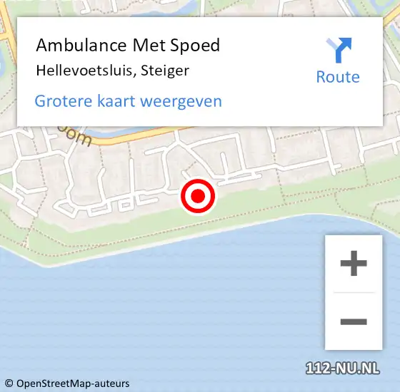 Locatie op kaart van de 112 melding: Ambulance Met Spoed Naar Hellevoetsluis, Steiger op 5 oktober 2021 06:34