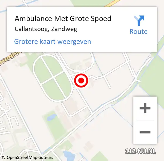 Locatie op kaart van de 112 melding: Ambulance Met Grote Spoed Naar Callantsoog, Zandweg op 5 oktober 2021 08:37