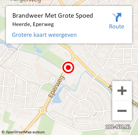 Locatie op kaart van de 112 melding: Brandweer Met Grote Spoed Naar Heerde, Eperweg op 5 oktober 2021 12:20