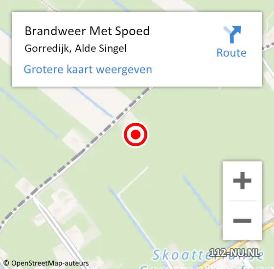 Locatie op kaart van de 112 melding: Brandweer Met Spoed Naar Gorredijk, Alde Singel op 5 oktober 2021 12:50