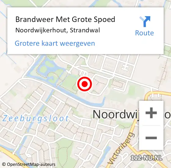 Locatie op kaart van de 112 melding: Brandweer Met Grote Spoed Naar Noordwijkerhout, Strandwal op 5 oktober 2021 17:04