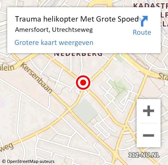 Locatie op kaart van de 112 melding: Trauma helikopter Met Grote Spoed Naar Amersfoort, Utrechtseweg op 5 oktober 2021 19:57