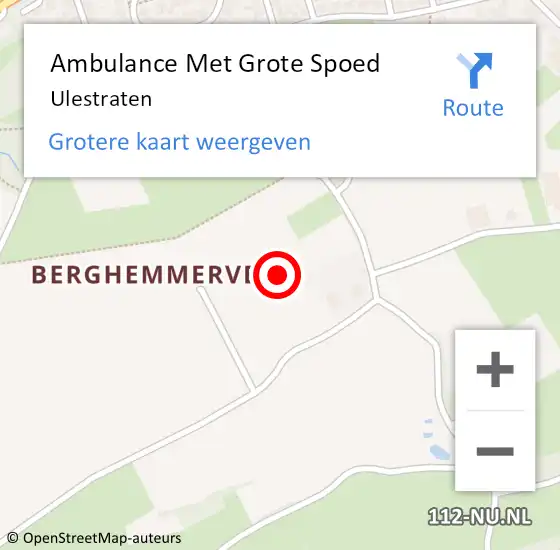 Locatie op kaart van de 112 melding: Ambulance Met Grote Spoed Naar Ulestraten op 25 juni 2014 08:44