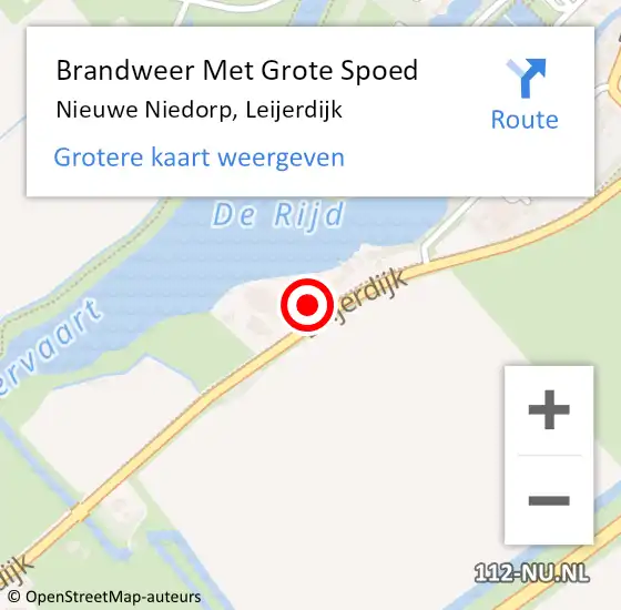 Locatie op kaart van de 112 melding: Brandweer Met Grote Spoed Naar Nieuwe Niedorp, Leijerdijk op 6 oktober 2021 13:00