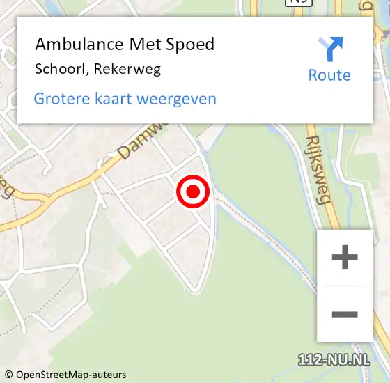 Locatie op kaart van de 112 melding: Ambulance Met Spoed Naar Schoorl, Rekerweg op 6 oktober 2021 15:52