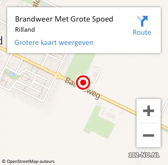 Locatie op kaart van de 112 melding: Brandweer Met Grote Spoed Naar Rilland op 6 oktober 2021 15:54