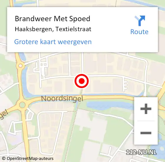 Locatie op kaart van de 112 melding: Brandweer Met Spoed Naar Haaksbergen, Textielstraat op 6 oktober 2021 19:23