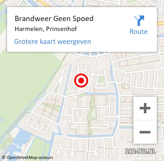 Locatie op kaart van de 112 melding: Brandweer Geen Spoed Naar Harmelen, Prinsenhof op 7 oktober 2021 09:57