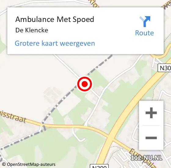 Locatie op kaart van de 112 melding: Ambulance Met Spoed Naar De Klencke op 25 juni 2014 10:56