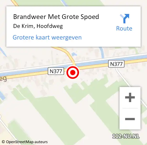 Locatie op kaart van de 112 melding: Brandweer Met Grote Spoed Naar De Krim, Hoofdweg op 25 juni 2014 10:58