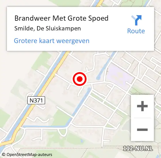 Locatie op kaart van de 112 melding: Brandweer Met Grote Spoed Naar Smilde, De Sluiskampen op 7 oktober 2021 14:37