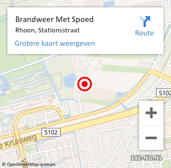 Locatie op kaart van de 112 melding: Brandweer Met Spoed Naar Rhoon, Stationsstraat op 7 oktober 2021 19:37