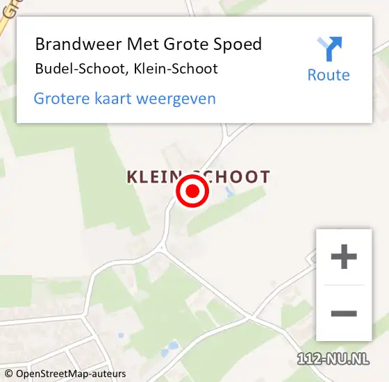 Locatie op kaart van de 112 melding: Brandweer Met Grote Spoed Naar Budel-Schoot, Klein-Schoot op 7 oktober 2021 22:21