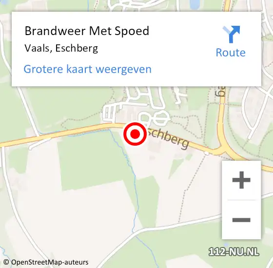 Locatie op kaart van de 112 melding: Brandweer Met Spoed Naar Vaals, Eschberg op 7 oktober 2021 22:32