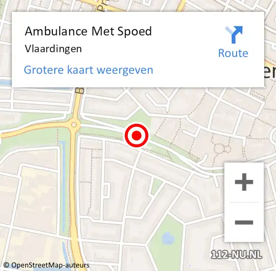 Locatie op kaart van de 112 melding: Ambulance Met Spoed Naar Vlaardingen op 8 oktober 2021 13:14