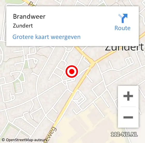 Locatie op kaart van de 112 melding: Brandweer Zundert op 8 oktober 2021 14:48