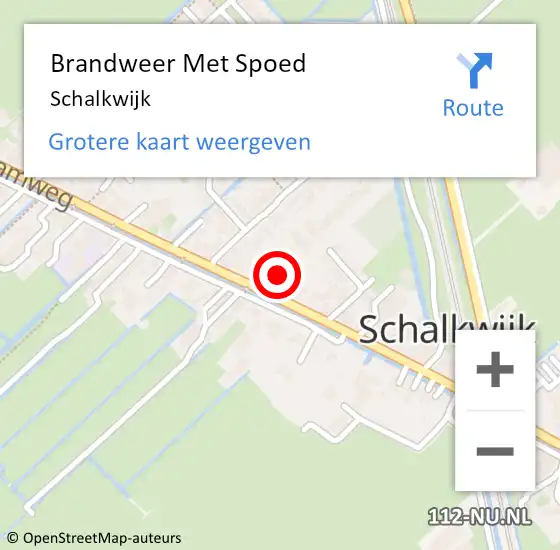 Locatie op kaart van de 112 melding: Brandweer Met Spoed Naar Schalkwijk op 8 oktober 2021 16:13