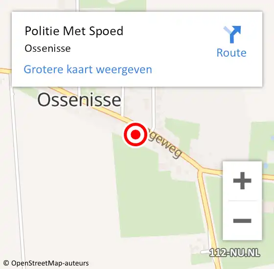 Locatie op kaart van de 112 melding: Politie Met Spoed Naar Ossenisse op 8 oktober 2021 17:15