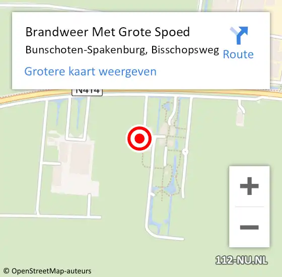 Locatie op kaart van de 112 melding: Brandweer Met Grote Spoed Naar Bunschoten-Spakenburg, Bisschopsweg op 8 oktober 2021 17:17