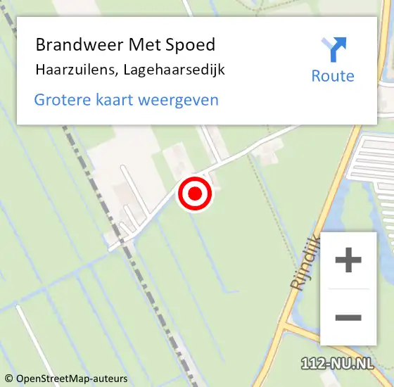 Locatie op kaart van de 112 melding: Brandweer Met Spoed Naar Haarzuilens, Lagehaarsedijk op 8 oktober 2021 17:23