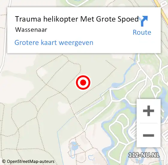 Locatie op kaart van de 112 melding: Trauma helikopter Met Grote Spoed Naar Wassenaar op 8 oktober 2021 17:55