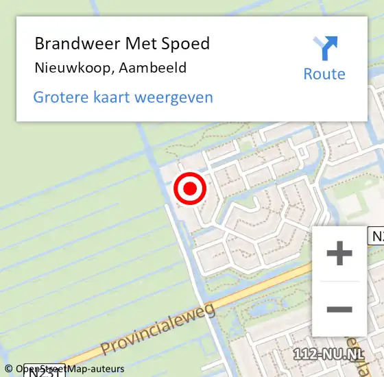 Locatie op kaart van de 112 melding: Brandweer Met Spoed Naar Nieuwkoop, Aambeeld op 8 oktober 2021 19:37