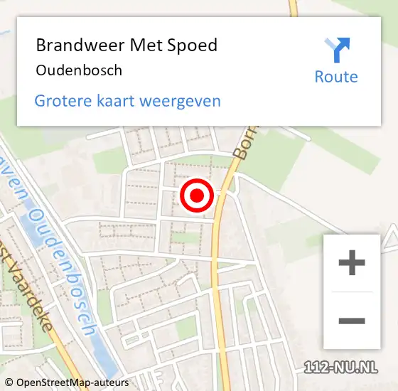 Locatie op kaart van de 112 melding: Brandweer Met Spoed Naar Oudenbosch op 8 oktober 2021 23:43