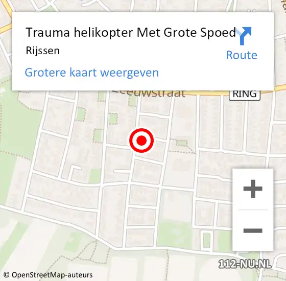 Locatie op kaart van de 112 melding: Trauma helikopter Met Grote Spoed Naar Holten op 9 oktober 2021 10:12