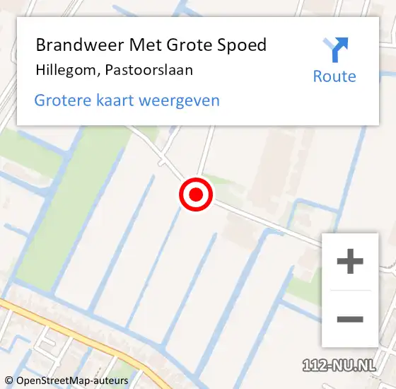 Locatie op kaart van de 112 melding: Brandweer Met Grote Spoed Naar Hillegom, Pastoorslaan op 25 juni 2014 15:11