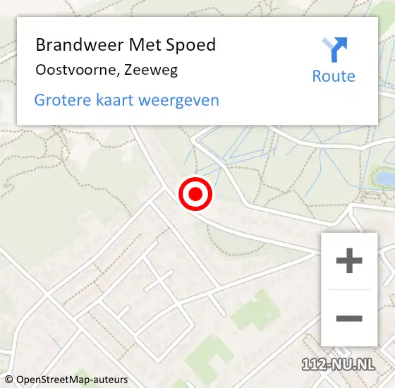 Locatie op kaart van de 112 melding: Brandweer Met Spoed Naar Oostvoorne, Zeeweg op 9 oktober 2021 20:28