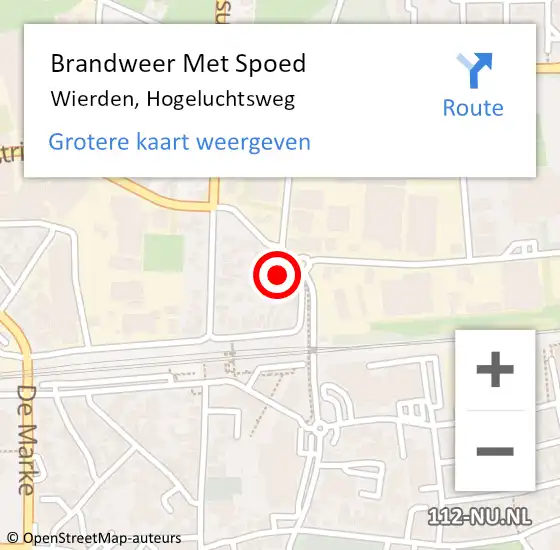 Locatie op kaart van de 112 melding: Brandweer Met Spoed Naar Wierden, Hogeluchtsweg op 10 oktober 2021 13:21