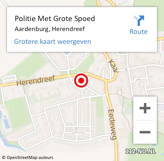 Locatie op kaart van de 112 melding: Politie Met Grote Spoed Naar Aardenburg, Herendreef op 10 oktober 2021 20:37