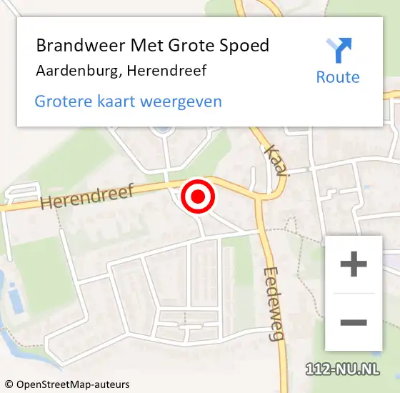 Locatie op kaart van de 112 melding: Brandweer Met Grote Spoed Naar Aardenburg, Herendreef op 10 oktober 2021 20:39