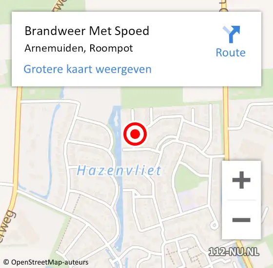 Locatie op kaart van de 112 melding: Brandweer Met Spoed Naar Arnemuiden, Roompot op 11 oktober 2021 03:54