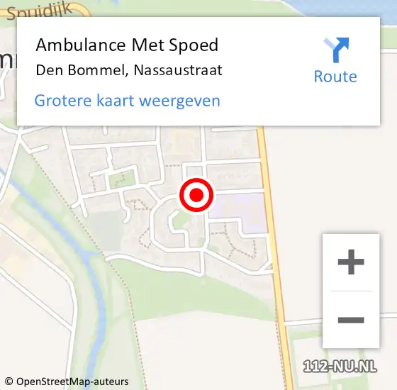 Locatie op kaart van de 112 melding: Ambulance Met Spoed Naar Den Bommel, Schoolstraat op 11 oktober 2021 06:42