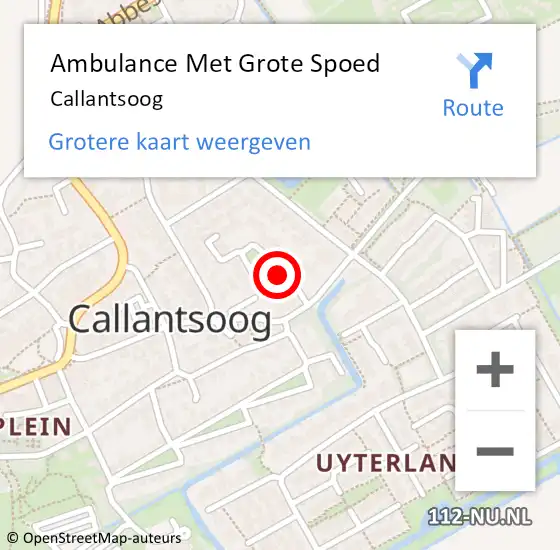 Locatie op kaart van de 112 melding: Ambulance Met Grote Spoed Naar Callantsoog op 11 oktober 2021 10:59