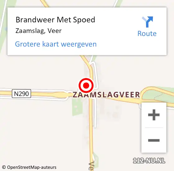 Locatie op kaart van de 112 melding: Brandweer Met Spoed Naar Zaamslag, Veer op 11 oktober 2021 15:34