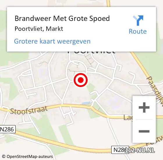 Locatie op kaart van de 112 melding: Brandweer Met Grote Spoed Naar Poortvliet, Markt op 11 oktober 2021 15:43