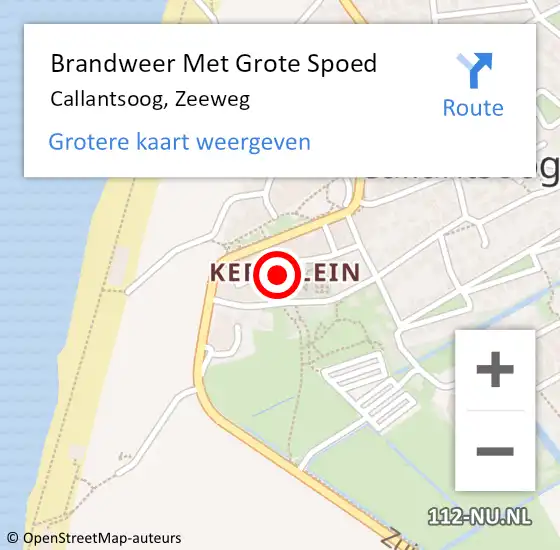 Locatie op kaart van de 112 melding: Brandweer Met Grote Spoed Naar Callantsoog, Zeeweg op 11 oktober 2021 17:04